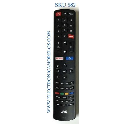 CONTROL REMOTO ORIGINAL NUEVO  PARA TV JVC SMART TV NUMERO DE PARTE 06-531W52-TY09XS / FH190725001596R2 / RC311S